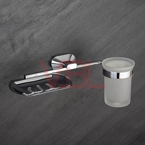 Brass Soap Dish + Tumbler Holder