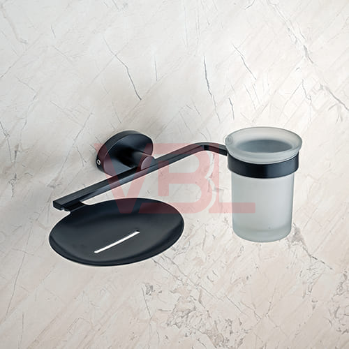 Brass Soap Dish + Tumbler Holder