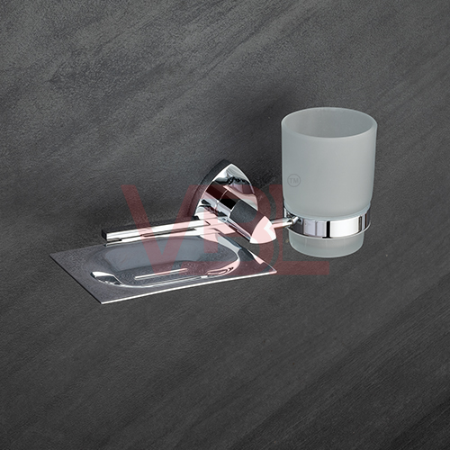Brass Soap Dish + Tumbler Holder