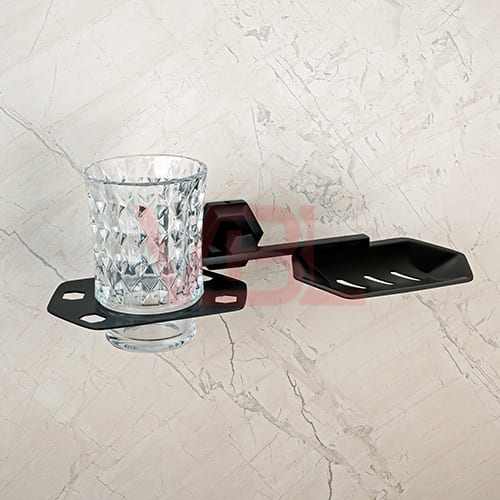 Brass Soap Dish + Tumbler Holder