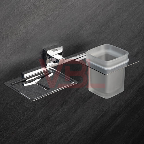 Brass Soap Dish + Tumbler Holder