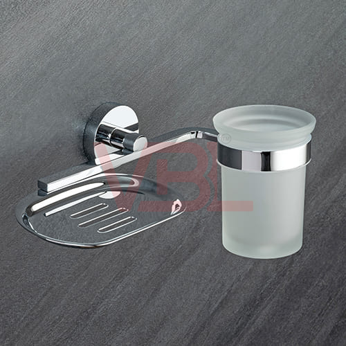 Brass Soap Dish + Tumbler Holder